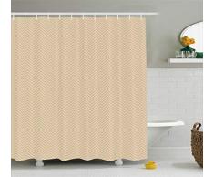 ABAKUHAUS Vintage Cortina de Baño, Zigzag Patrón Colores Difuminados Diseño Geométrico Clásico Simple, Material Resistente al Agua Durable Estampa Digital, 175 x 200 cm, Azul Cadete