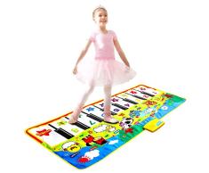 m zimoon Alfombrilla para Piano, Alfombrillas de Música para Niños Alfombrilla de Baile Teclado Estera de Alfombra para Niñas Niños Pequeños