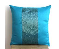 Azul Cubierta De Almohadas, Metálica Con Cuentas Brillante Resplandecer Cubierta De Almohadas, 40x40 cm Fundas De Cojines, Sedala Seda Fundas De Almohada, Moderno Cubierta De Almohadas - Aqua Center