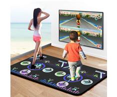 Manta De Baile Doble HD Almohadilla De Baile Inalámbrica Alfombrilla De Baile Plegable Antideslizante para El Hogar Consola De Juego Somatosensorial 3D Alfombra De Yoga Suave para TV/Computadora