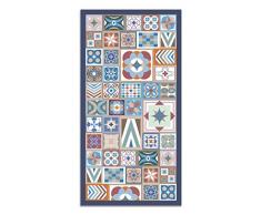 Panorama Alfombra Vinílica Estilo Hidráulico Color Multicolor 80 x 250 cm - Alfombra Cocina Vinilo - Alfombra Salón Antideslizante, Antihongos e Ignífuga - Alfombras Grandes - Alfombras PVC