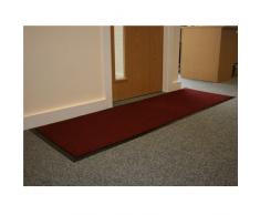 JVL, alfombra antideslizante de goma resistente para puerta, de vinilo, color rojo y negro, 60 cm x 150 cm, grande