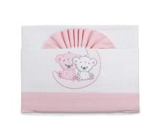 PEKITAS Bebe Juego De Sábanas Franela Conjunto 3 Pcs Cuna 60X120 100% Algodón Rosa HECHO EN PORTUGAL