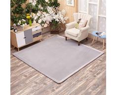 Insun Alfombra de Pelo Corto Tatami Japonés Alfombra Antideslizante Lavable para Decoración del Salón Dormitorio Habitación de los Niños Gris 100x200cm
