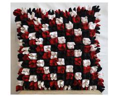 Red N Black Blossom - Decorativa Funda de Cojin 50 x 50 cm, Square Red Fieltro Textura