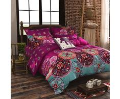 Fansu Juego de Ropa de Cama de 4 Piezas Exotico Bohemia Juego de Fundas de Edredón Incluye 1 Funda Nórdica y 1 Sábana encimera 2 Funda de Almohada (Cama 135/140-180x220cm,Árabe)