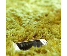 Fansu Tapete Redondo Interior Alfombra Cocina Dormitorio Sala Piso Moqueta Mats Felpudos, Estera de Felpa Cojín Antideslizante Decorativo Suave Superficie (60cm,Verde Matcha)