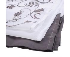 Fastar cortinas salon modernas - Bordado de Flor Cortina Visillos en Organdi Paramento Superior y Bordado Lino