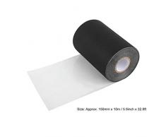 TOPINCN 2 Colores 150mm * 10m Cinta Costura Césped Artificial Cinta Césped Alfombra Hierba Cinta Adhesiva Hierba(Negro)
