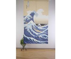 Fabricado en Japón patines para patinaje de velocidad Ukiyoe Hokusai The Great cortina de cruz con diseño de onda en forma de diseño de ola