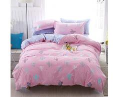 Fansu Juego de Ropa de Cama 4 Piezas, Incluye Estilo Nórdico Moda Microfibra 1 Cremallera Funda Nórdica de Edredón + 1 Cama Sábana + 2 Fundas de Almohada (220x240cm-2.2M,Cactus)