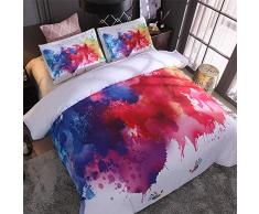 CHAOSE Juego de Sábanas Color Graffiti Funda Nórdica de Algodón y poliéster 3 Piezas (1 Funda Nórdica + 2 Funda de Almohada 50x70cm) (Color Graffiti, (220 x 240cm+2/70x50cm) - Cama de 150/160)