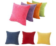 Fundas De Cojines,Xinantime Almohada decorativa de la pana de algodón Cojín Multicolor (Rosa Caliente)