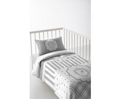 ELEGANCE BABY GRIS Funda nórdica + funda de almohada + sábana bajera (Cuna 60cm)