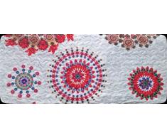 ForenTex- Colcha Boutí reversible, (M-2632), cama 135 cm, 230 y 260 cm, Estampada cosida, Mandala Naranja, colcha barata, set de cama, ropa de cama. Por cada 2 colchas o mantas paga solo un envío (o colcha y manta), descuento