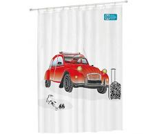 MSV Cortina DE BAÃO POLIESTER180X200 SOMBRILLAS 2CV, Poliéster, Multicolor, 200x0.5x180 cm