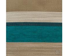 Just Contempo Funda de cojín (poliéster, 43,2 x 43,2 cm), diseño a rayas, poliéster, Teal (Taupe Beige Cream Latte), funda de cojín (43 x 43 cm)