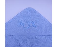 PEKITAS Bebe Capa De Baño Con Capucha y Manopla 75x75 cm 100% Algodón Dibujo Bordado Fabricado En Portugal