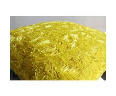 Amarillo Cojines Cubren, Cinta De Textura Fundas De Almohada, 45x45 cm Lanzar Fundas De Almohada, Sedala Seda Cojines Cubren, Contemporáneo Fundas De Almohada - Yellow Sunshine