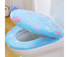Wangc - Funda para asiento de inodoro impermeable con garra de gato (dos piezas)