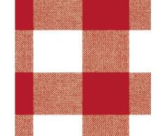 MAURER - Mantel Hule Rollo 140cmx20m Cuadros Rojo