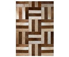 Vip Leather Nueva Alfombra de Piel de Vaca Patchwork. Diseno Exclusivo. Cod DA53 (120 cm x 180 cm)