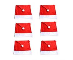 Crystallly 6 Piezas De Sombrero De Papá Noel Navidad Hussen Silla Estilo Simple Cubre Algodón Rojo para La Decoración De La Fiesta De Navidad De Navidad (Color : Colour, Size : Size)