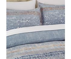 Funda De Edredón, Morbuy 3PCS Elegante Pintura al óleo Estilo 220 x 230 cm Conjunto De Ropa De Cama De Poliéster Suave De Microfibra Cremallera Funda De Almohada Edredón De Cama Conjunto De Edredón Cubierta (220 x 230 cm, Ola)