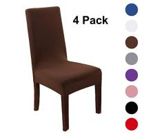 KAILH Fundas para Sillas de Comedor, Fundas Protectoras para Sillas, Funda para Silla Desmontable, Flexible y FÁCil de Limpiar,Adecuado para el Hogar, Restaurante, Bar