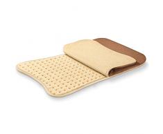 Beurer HK115 Almohadilla eléctrica térmica con funda, transpirable, tacto suave, calentamiento ultrarápido, función apagado automático 90 minutos, lavable, 6 potencias, display LED, 34 x 47cm, crema