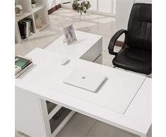 LL-COEUR Multifuncional Cuero Escritorio Pad Oficina Desk Mat Impermeable Alfombrilla de Ratón 3.5mm (520 x 300 x 3.5 mm, Blanco)