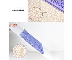 ele ELEOPTION Suave Shag Alfombra de ba?o Alfombra Cocina Puerta Puerta Pies Estera Tira Antideslizante Absorbente Felpudo Alfombras de ba?o Ducha Alfombra Peluda - 45 x 70 cm, Sangre Morada