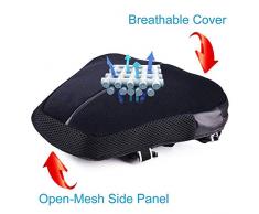 Auzkong Asiento Moto, Confort Cojin Moto, Asientos de Moto Universal Motocicleta Asiento Cojin Aire Asiento para Moto Aire Cojín Asiento para Honda Yamaha Kawasaki Ducati Aprilia Suzuki 30,5 x 29,2CM