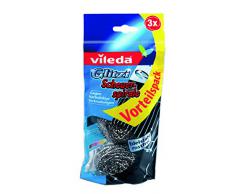 Vileda 105176 - Estropajo de acero, 2 unidades + 1 unidad gratis