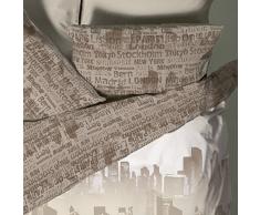 Catherine Lansfield Cityscape - Funda nórdica + Funda de Almohada para Cama de 150 cm