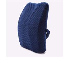 AOLI Dormitorio, automóvil, comodidad Cojín Respaldo Cojín de espuma viscoelástica Almohada Respaldo para el automóvil Sofá para silla de oficina Mejora la postura Cubierta de terciopelo Dolor lumbar