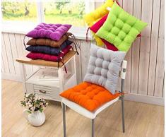 AGDLLYD 6 cómodos Cojines para Silla,Cojines de Silla Exterior,Cojines de terraza,Cocina de jardín Cojines de Silla de Comedor 40x40 cm Crema Cena Silla Pad (Azul Oscuro, 6 Piezas)