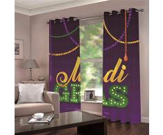 LOVEKKK Blackout Curtain Festival Cortina Ocultante con 8 Ojales Suave para Ventanas de Habitación Infantil, 100% Poliéster, 2 Piezas 140x175cm(An x Al)