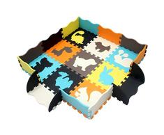 XMTMTD Alfombra Puzle Niños Colchoneta Suave niños Puzzle Play Mat Colorido Suave no tóxico Jigsaw Espuma baldosas de Piso y Juguetes Estera Juego Puzzle para Bebé EVA AMP053B3010
