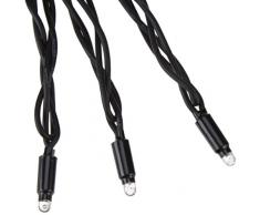 System LED 465-57 - Cortina de luces LED (100 bombillas, 200 cm), color blanco cálido