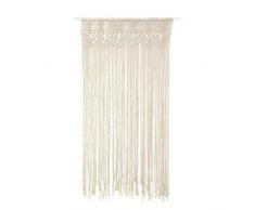 Cortina de Puerta, Cortinas de Puerta de Tela de Hilo de algodón Tejidas a Mano, Transparentes, clásicas, Cortinas sólidas Cortadas a Mano