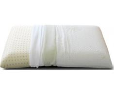 Evergreenweb –Almohadas viscoelástica o látex de origen natural, 70 cm núcleo Compacto. Doble Funda con Cremallera. Tejido Aloe Vera. adaptabilidad al Cuello. desenfundable, firmeza media, altura 12 cm, cojines con funda Antiácaros