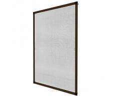 TecTake MOSQUITERA PARA VENTANA PROTECCIÓN CONTRA INSECTOS CORTINA MARRÓN 130X150 CMS