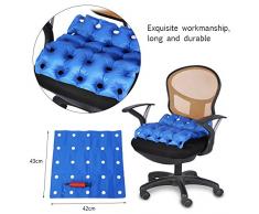zjchao Cojín de Aire Hinchable colchón de Viento Evita Las hemorroides y próstata Ideal para Las Personas en Silla de Ruedas con Bomba FDA aprobación CE 17x17 Pulgadas