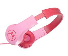 Motorola Squads 200 - Auriculares con Cable para niños (Volumen Limitado 85dB, protección auditiva y función de Compartir música, cojín antialérgico) Color Rosa