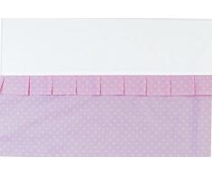 Vizaro - SÁBANA BAJERA para Colchón de Capazo de Carrito | Cochecito | Carro de Bebé (75-80x35cm) - 100% ALGODÓN PURO - Hecho en UE sin sustancias nocivas - C. Rosa y Blanco