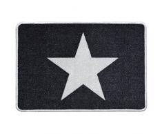 Aramis - Alfombra cocina 44x65 estrella negro-gris