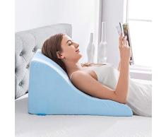 NOFFA Almohadas de lectura - Almohada de cuña de Espuma viscoelástica Apoyo de Espalda Mientras se relaja, Juega, Lectura o Viendo la televisión