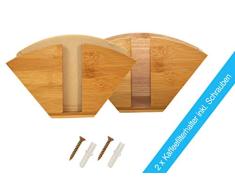 elbmöbel Juego de 2 servilleteros de bambú portafiltros de café Porta servilletas de Madera
