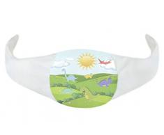 Cojín térmico Almohada en el vientre Saco Térmico- relleno de 200 gr de huesos de cereza orgánicos - para tratamientos de frío y calor cara Dinosaurio [088]